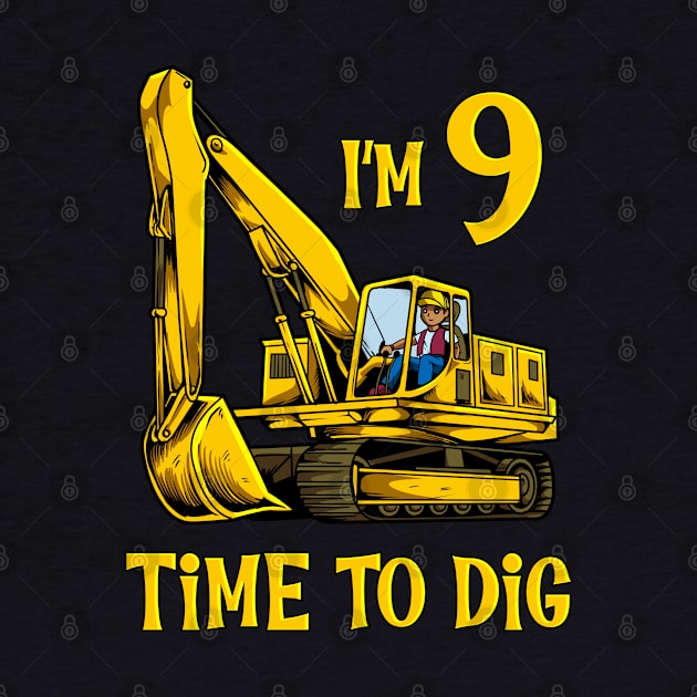 I'm 2 - time to dig - excavator 2 year old birthday by Modern Medieval Design